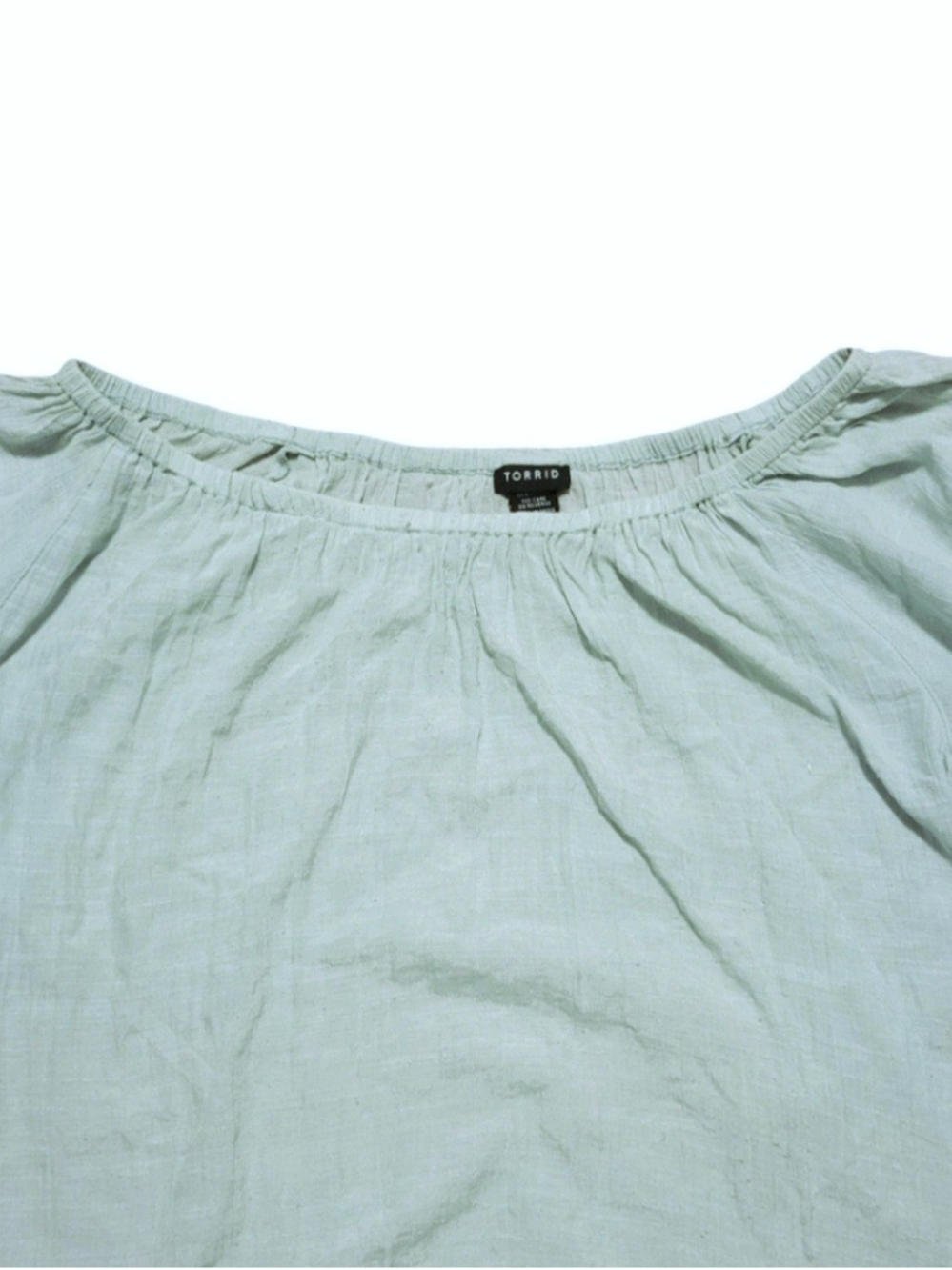 Torrid Off The Shoulder Gauze Top Sz 2 - Picture 4 of 9